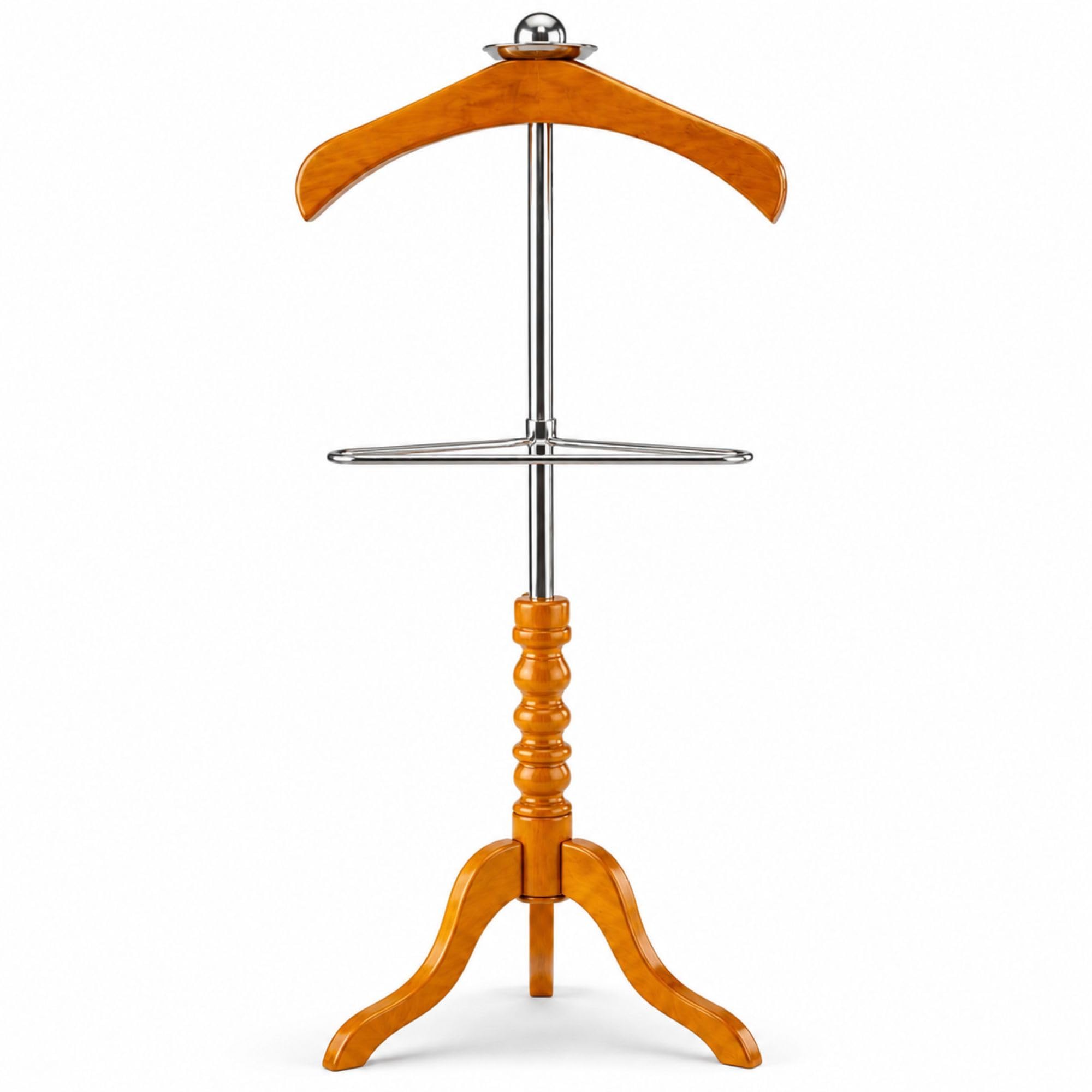 LOCOMOTO Wooden & Stainless Steel Coat Hanger Stand used in Home